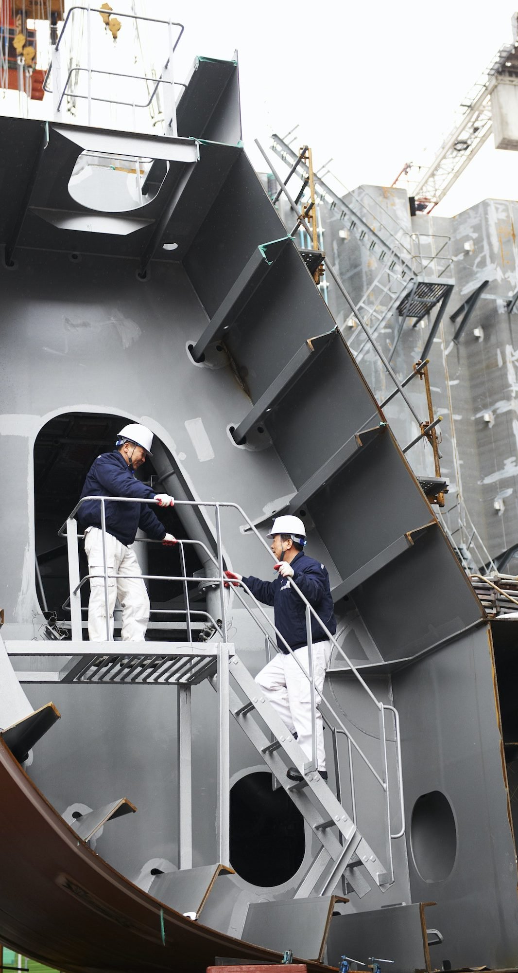 Workers at shipyard, GoSeong-gun, South Korea